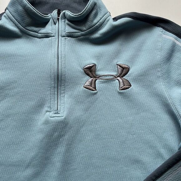 Under Armour Catalyst Large Logo 2/4 Zip Pullover Sz. L - Picture 2 of 11